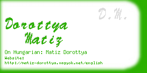 dorottya matiz business card